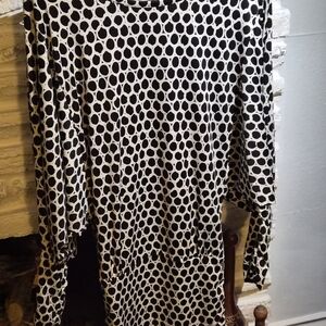 Kensie Black and White Patterned Dress